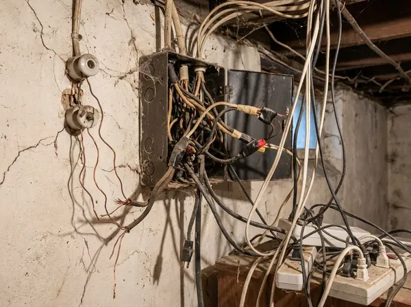 Starý rozvaděč před opravou
