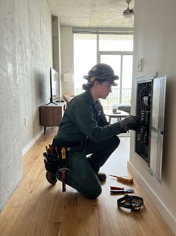 Elektrikář Praha při práci